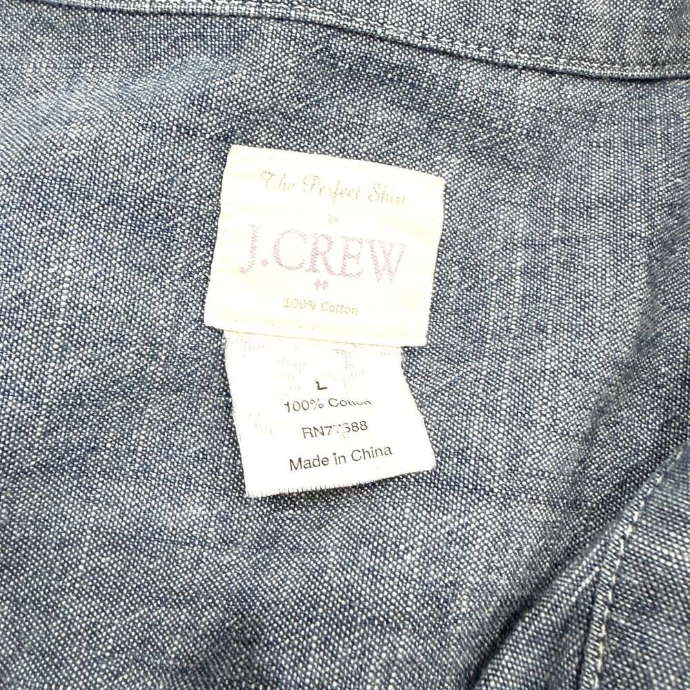 J. Crew The Perfect Shirt Chambray Button Down Long Sleeve Shirt - Picture 3 of 7